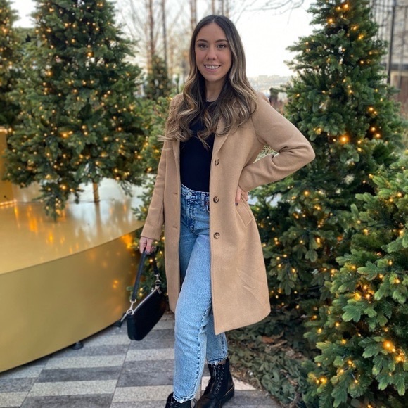 Abercrombie & Fitch Wool-Blend Dad Coat - Picture 4 of 4